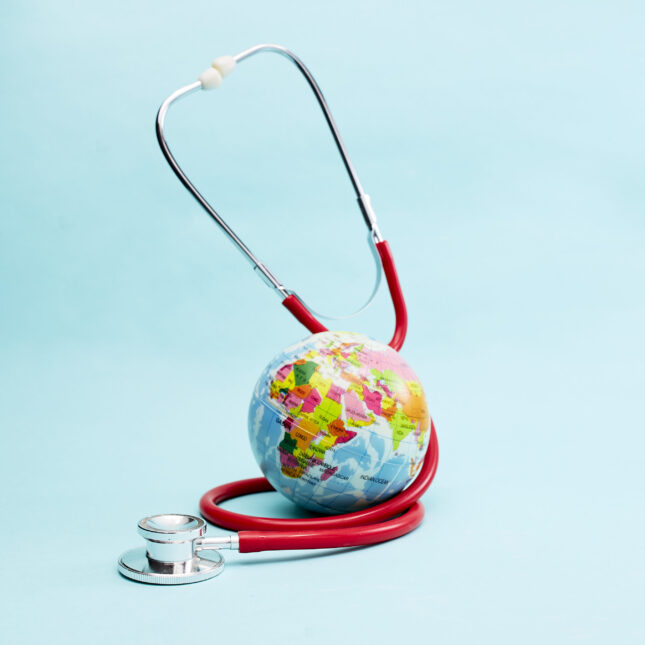 Globe and stethoscope J-1 visa