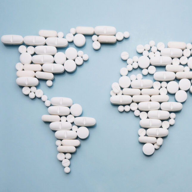 Pill world map public-private partnership