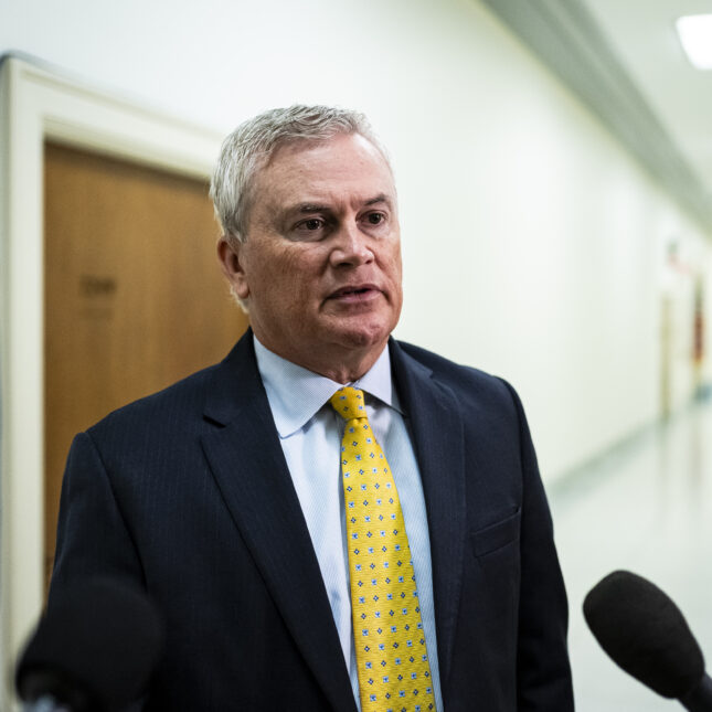 Rep. James Comer speaks to journalists -- health policy coverage from STAT